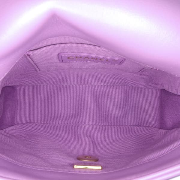 Pre-owned Chanel Mini Quilted Lambskin Candy Chain Flap Purple