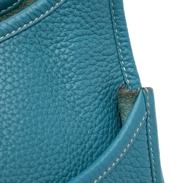 Pre-owned Hermès Clemence Evelyne III 29 Blue