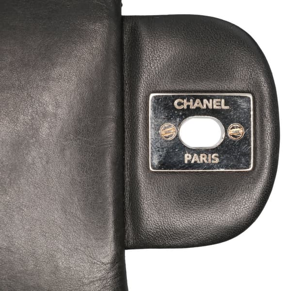 Pre-owned Chanel Mini Square Classic Patent Single Flap Black