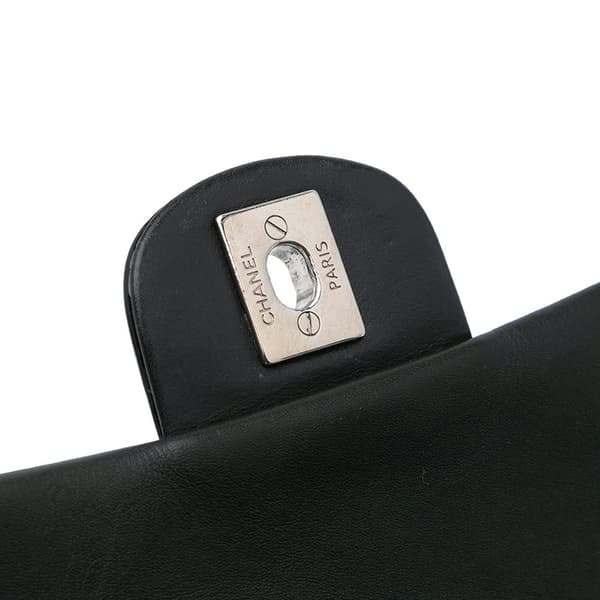 Pre-owned Chanel Mini Square Classic Patent Single Flap Black