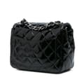 Miniatyrbillede 2 af 9: Pre-owned Chanel Mini Square Classic Patent Single Flap Black