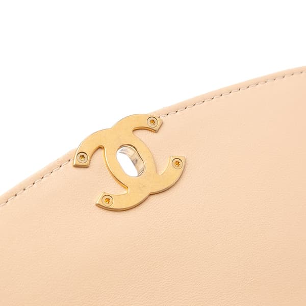 Pre-owned Chanel Small Quilted Lambskin CC Coin Flap Brown