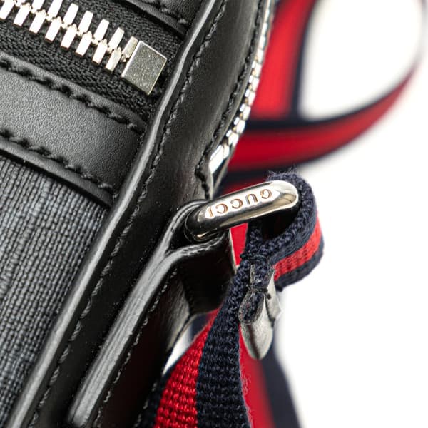 Pre-owned Gucci GG Supreme Web Crossbody  Black