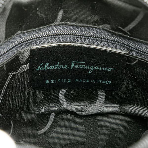 Pre-owned Ferragamo Vara Calfskin Crossbody Black