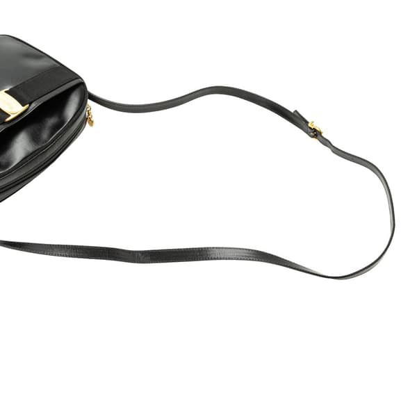 Pre-owned Ferragamo Vara Calfskin Crossbody Black