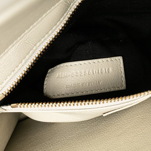 Pre-owned Saint Laurent Leather Catherine Crossbody White