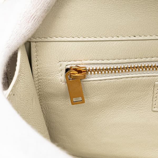 Pre-owned Saint Laurent Leather Catherine Crossbody White