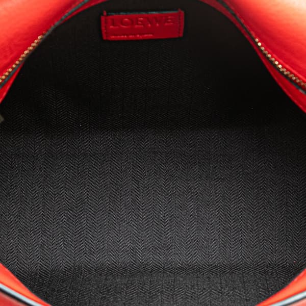 Pre-owned LOEWE Leather Flamenco Knot Whipstitch Crossbody Red