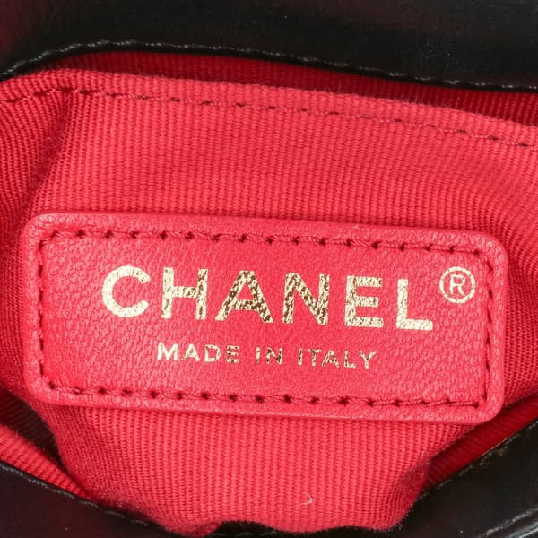 Pre-owned Chanel Mini Quilted Calfskin Framing Chain Flap Black