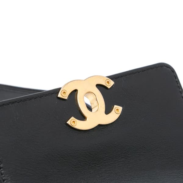 Pre-owned Chanel Mini Quilted Calfskin Framing Chain Flap Black