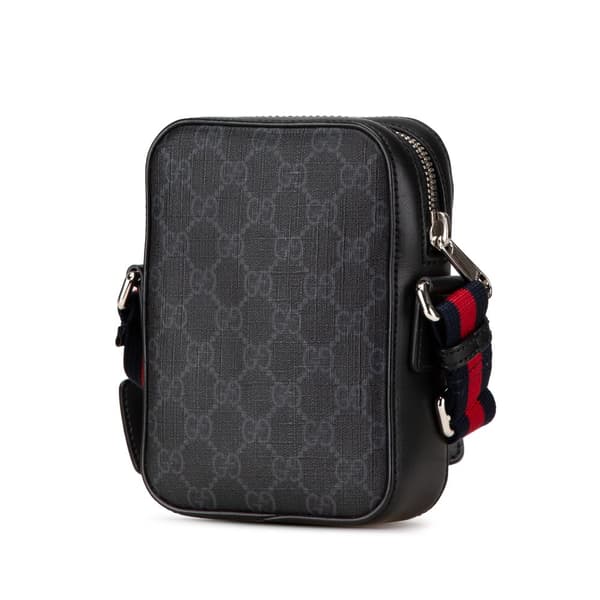 Pre-owned Gucci GG Supreme Web Crossbody Black