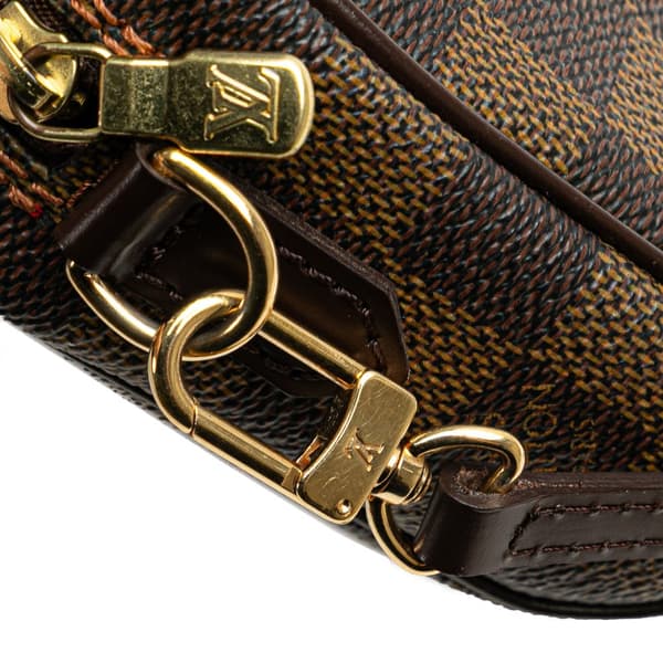 Pre-owned Louis Vuitton Damier Ebene Ipanema Pochette Brown
