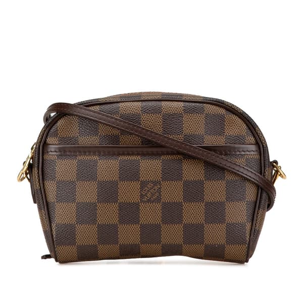 Pre-owned Louis Vuitton Damier Ebene Ipanema Pochette Brown