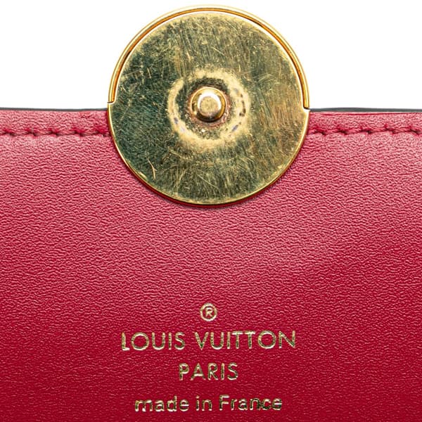 Pre-owned Louis Vuitton Monogram Flore Wallet On Chain Brown