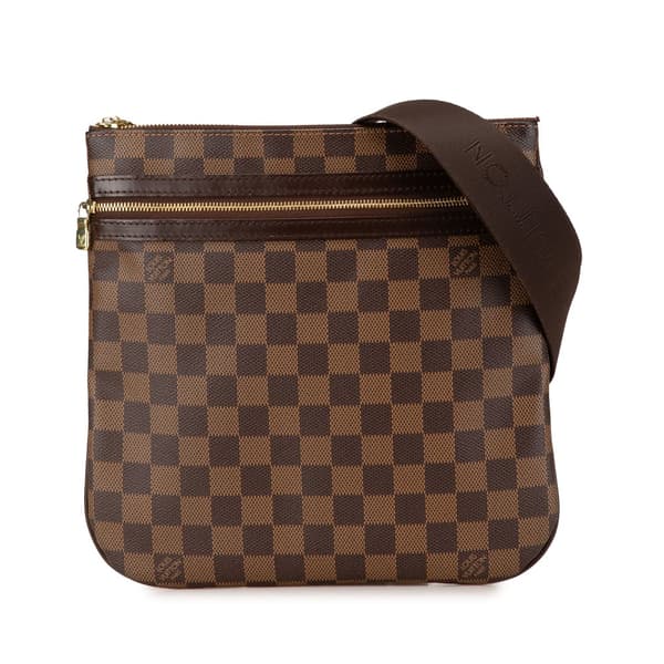 Pre-owned Louis Vuitton Damier Ebene Bosphore Pochette Brown