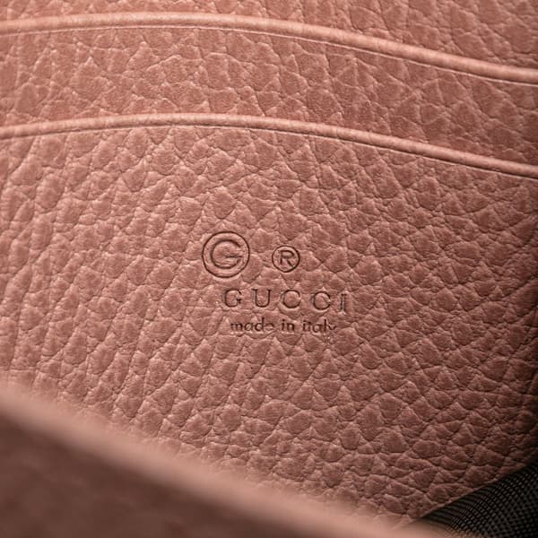 Pre-owned Gucci Interlocking G Dollar Wallet on Chain Pink