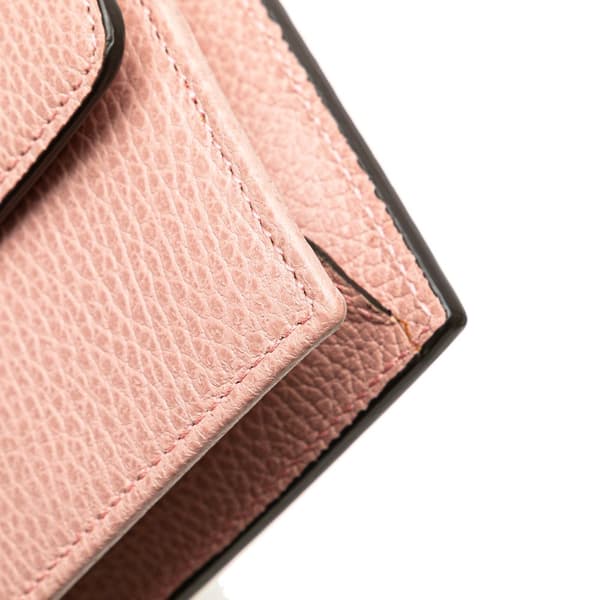 Pre-owned Gucci Interlocking G Dollar Wallet on Chain Pink