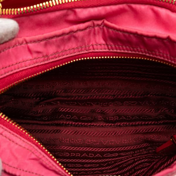 Pre-owned Prada Tessuto Zip Top Crossbody Pink
