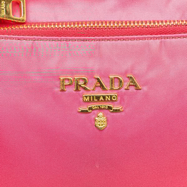 Pre-owned Prada Tessuto Zip Top Crossbody Pink
