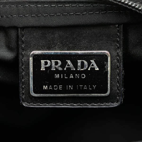 Pre-owned Prada Tessuto Zip Top Crossbody Black