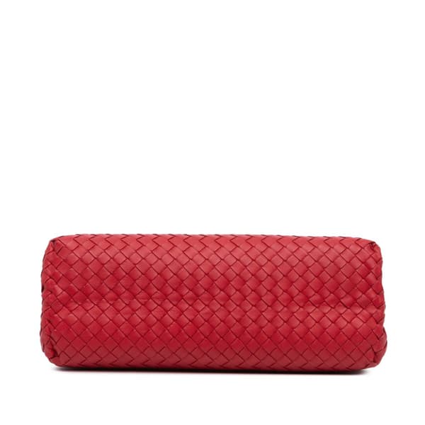Pre-owned Bottega Veneta Intrecciato Double Zip Crossbody Red