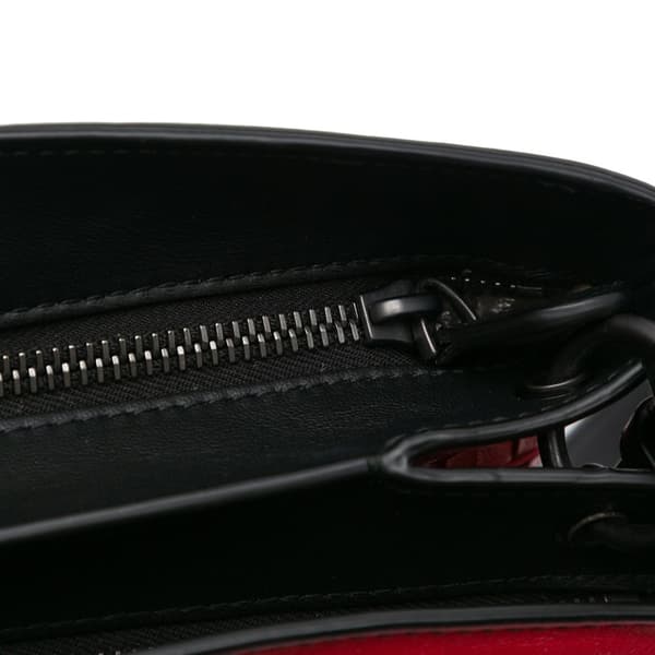 Pre-owned Bottega Veneta Intrecciato Double Zip Crossbody Red