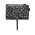 Miniatyrbillede 1 af 8: Pre-owned Saint Laurent Metallic Glitter Monogram Kate Tassel Chain Wallet Black
