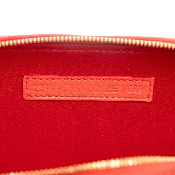 Pre-owned Fendi Mini FF PVC Satin Tassel Crossbody Red