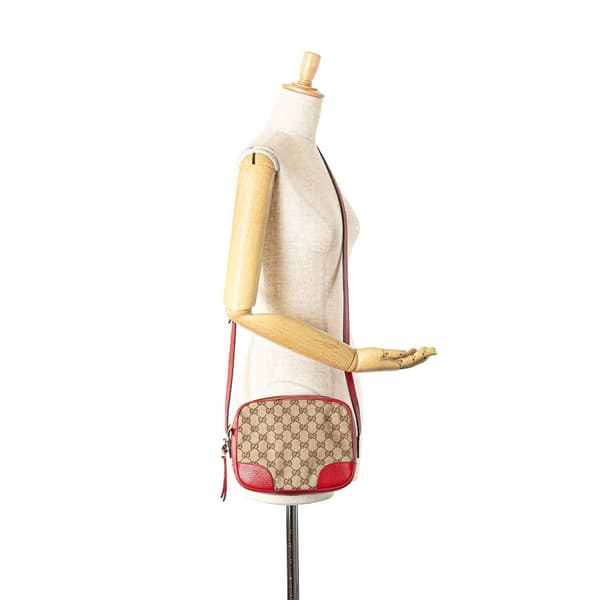 Pre-owned Gucci GG Canvas Bree Crossbody Brown