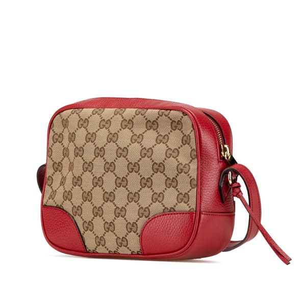 Pre-owned Gucci GG Canvas Bree Crossbody Brown