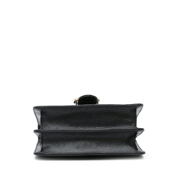 Pre-owned Gucci Small Dollar Calfskin Interlocking G Crossbody Black