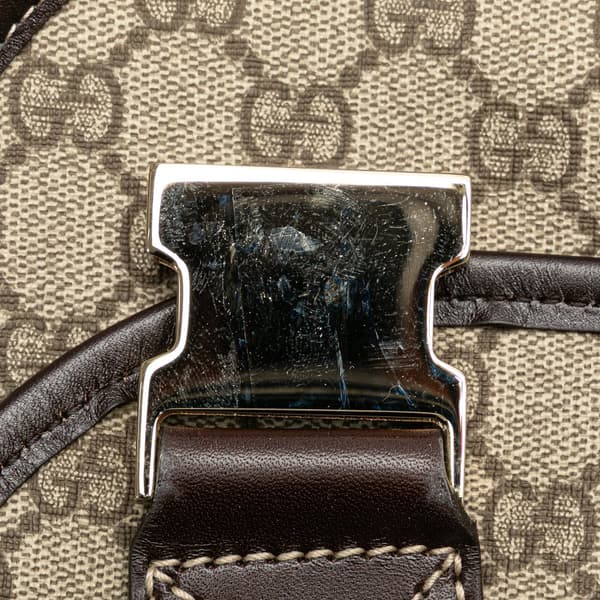 Pre-owned Gucci GG Supreme Messenger Bag Brown