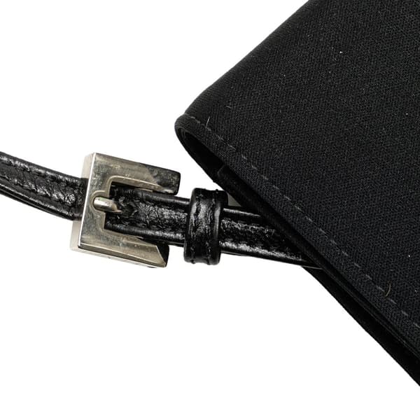 Pre-owned Fendi Mini Nylon FF Lock Crossbody Black