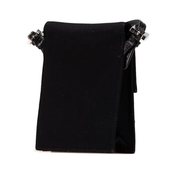 Pre-owned Fendi Mini Nylon FF Lock Crossbody Black