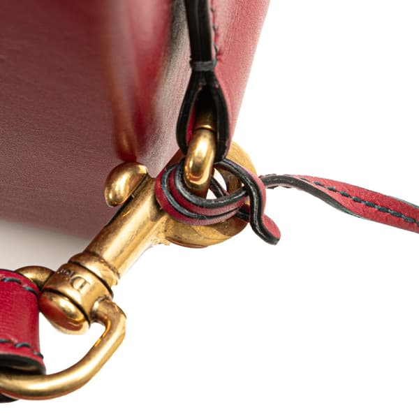 Pre-owned Dior Lambskin Dioraddict Lockbox Crossbody Red