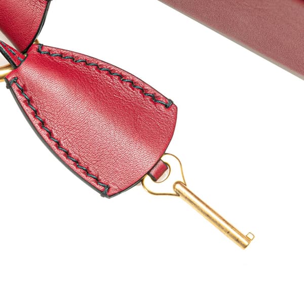 Pre-owned Dior Lambskin Dioraddict Lockbox Crossbody Red