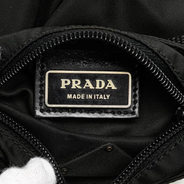 Pre-owned Prada Tessuto Zip Top Crossbody Black