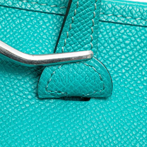 Pre-owned Hermès Epsom Evelyne TPM Blue