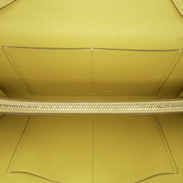 Pre-owned Hermès Chevre Mysore Kelly To Go Wallet Yellow