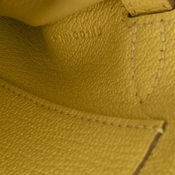 Pre-owned Hermès Chevre Mysore Kelly To Go Wallet Yellow
