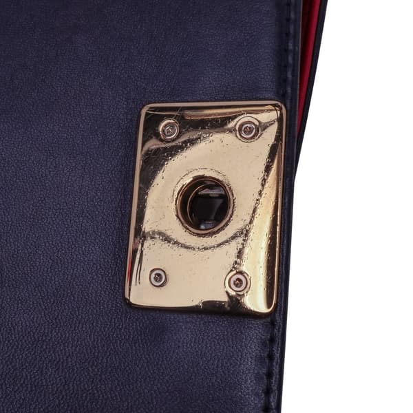 Pre-owned Chanel Medium Lambskin Embossed Cube Boy Flap Blue