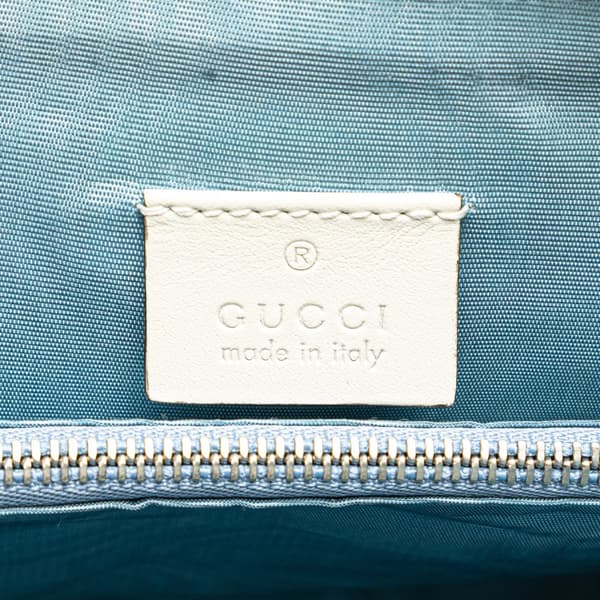 Pre-owned Gucci Mini Calfskin Guccy Sega Crossbody White