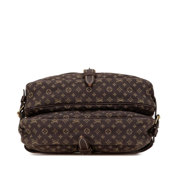Pre-owned Louis Vuitton Monogram Mini Lin Saumur 30 Brown
