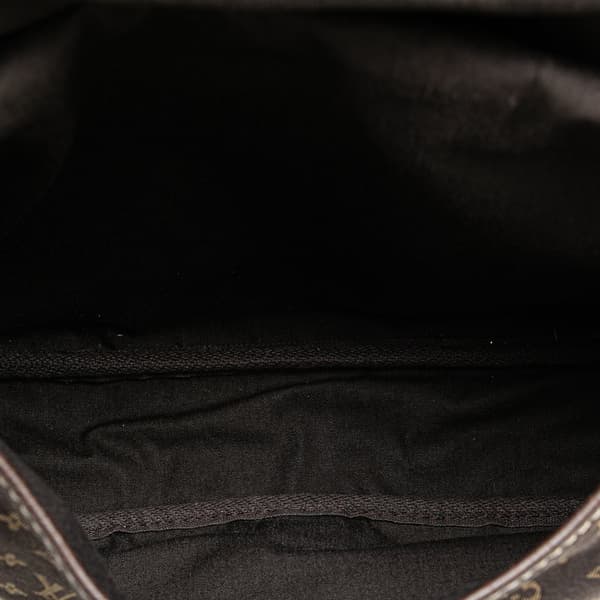 Pre-owned Louis Vuitton Monogram Mini Lin Saumur 30 Brown