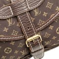 Miniatyrbild 8 av 10: Pre-owned Louis Vuitton Monogram Mini Lin Saumur 30 Brown