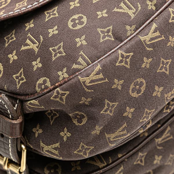 Pre-owned Louis Vuitton Monogram Mini Lin Saumur 30 Brown