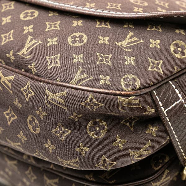 Pre-owned Louis Vuitton Monogram Mini Lin Saumur 30 Brown