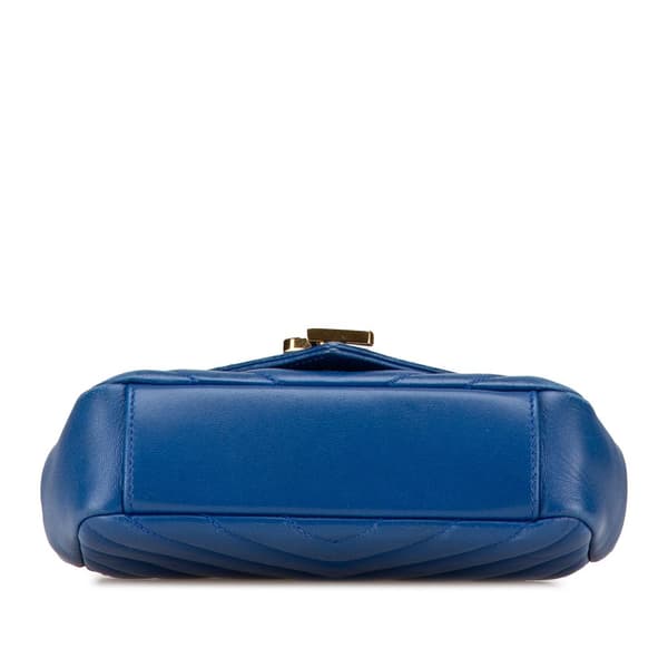 Pre-owned Saint Laurent Baby Monogram Matelasse Classic Chain Bag Blue