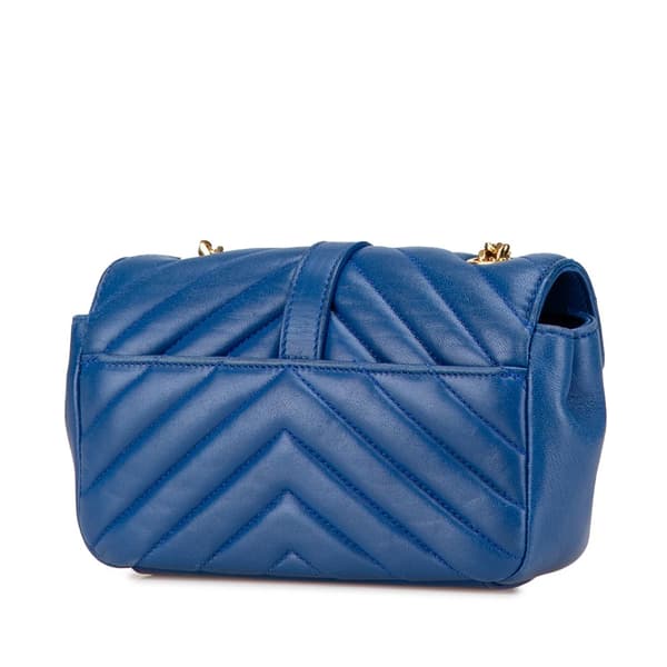 Pre-owned Saint Laurent Baby Monogram Matelasse Classic Chain Bag Blue