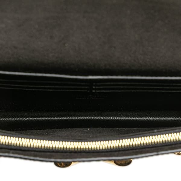 Pre-owned Louis Vuitton Epi Twist Belt Chain Wallet Black